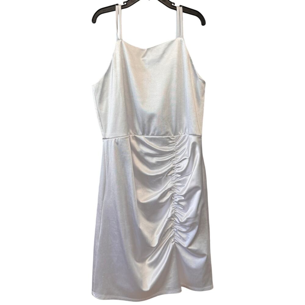 NEW ZUNIE Girls White Sleeveless Back Bow Midi Skater Dress Size 14